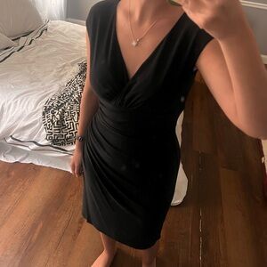 Lauren Ralph Lauren Black ruched dress